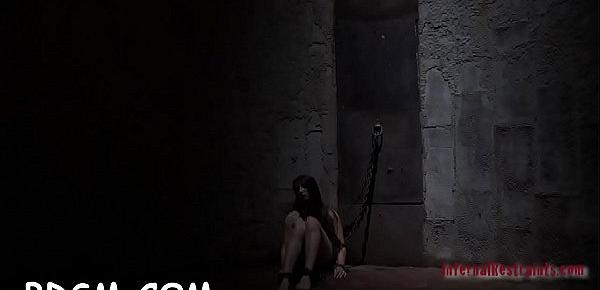  Tied up gal waits with fear for her next hawt torture